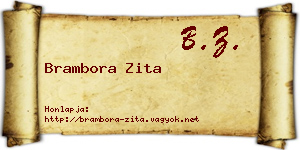 Brambora Zita névjegykártya